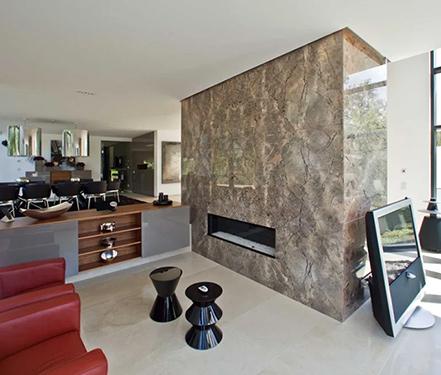 Стеновые панели из натурального камня - мрамора в квартире