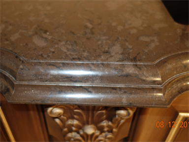 Профиль столешницы из камня Titanium brown